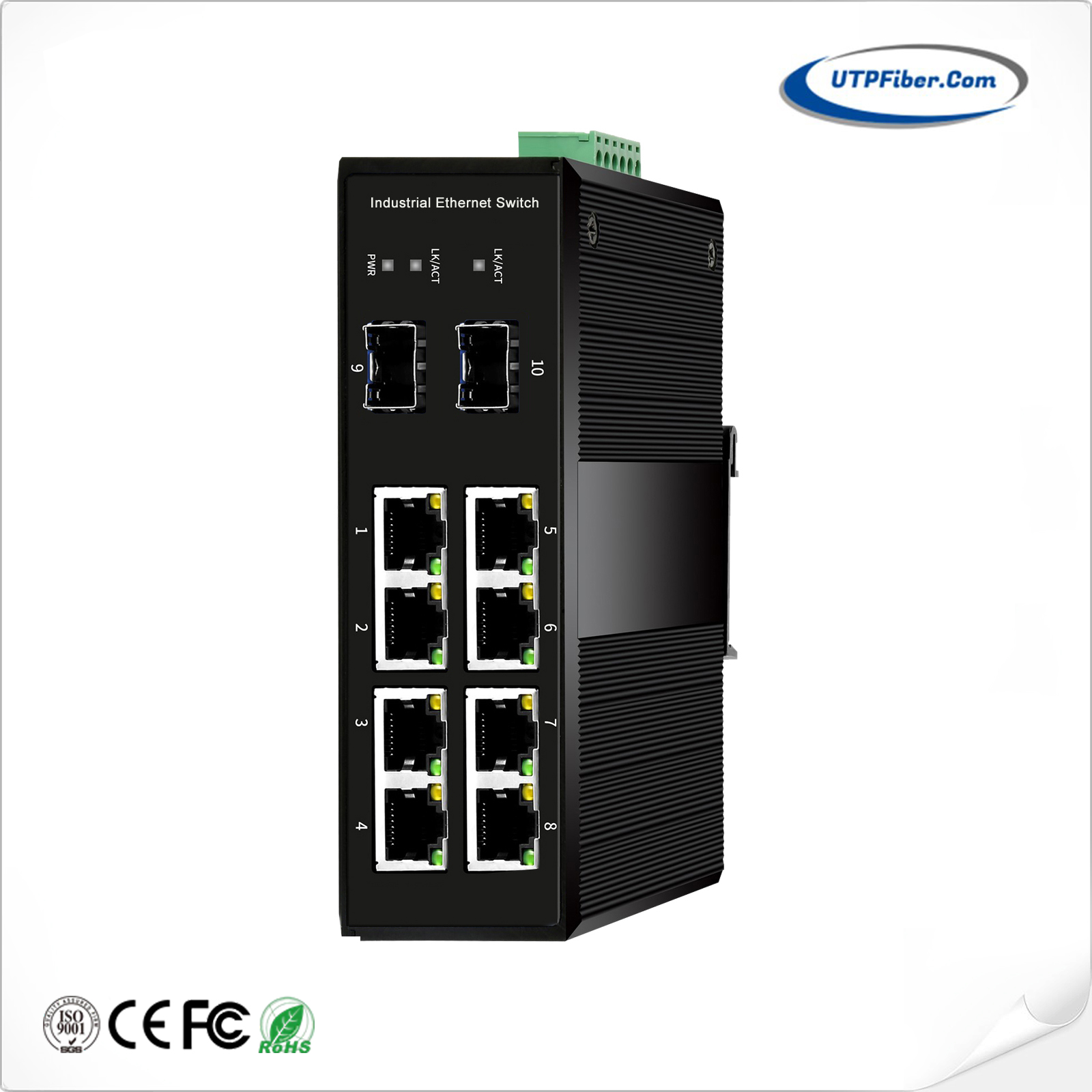 L2+ Industrial 8-Port 10/100/1000T 802.3at PoE + 2-Port 100/1000X SFP Managed Ethernet Switch
