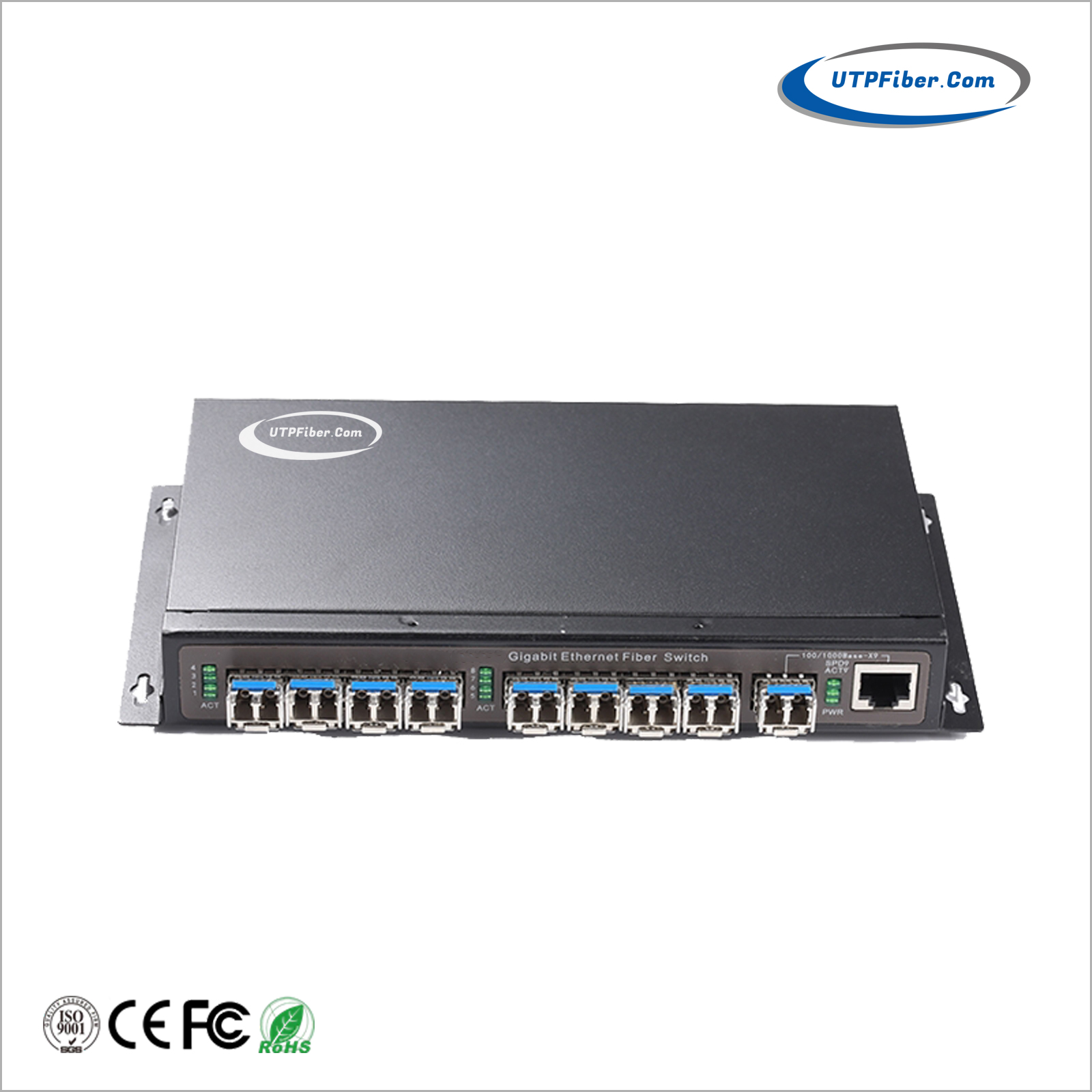 L2+ Managed 8-Port 1000Base-X SFP + 1-Port Gigabit TP/SFP Optical Fiber Switch