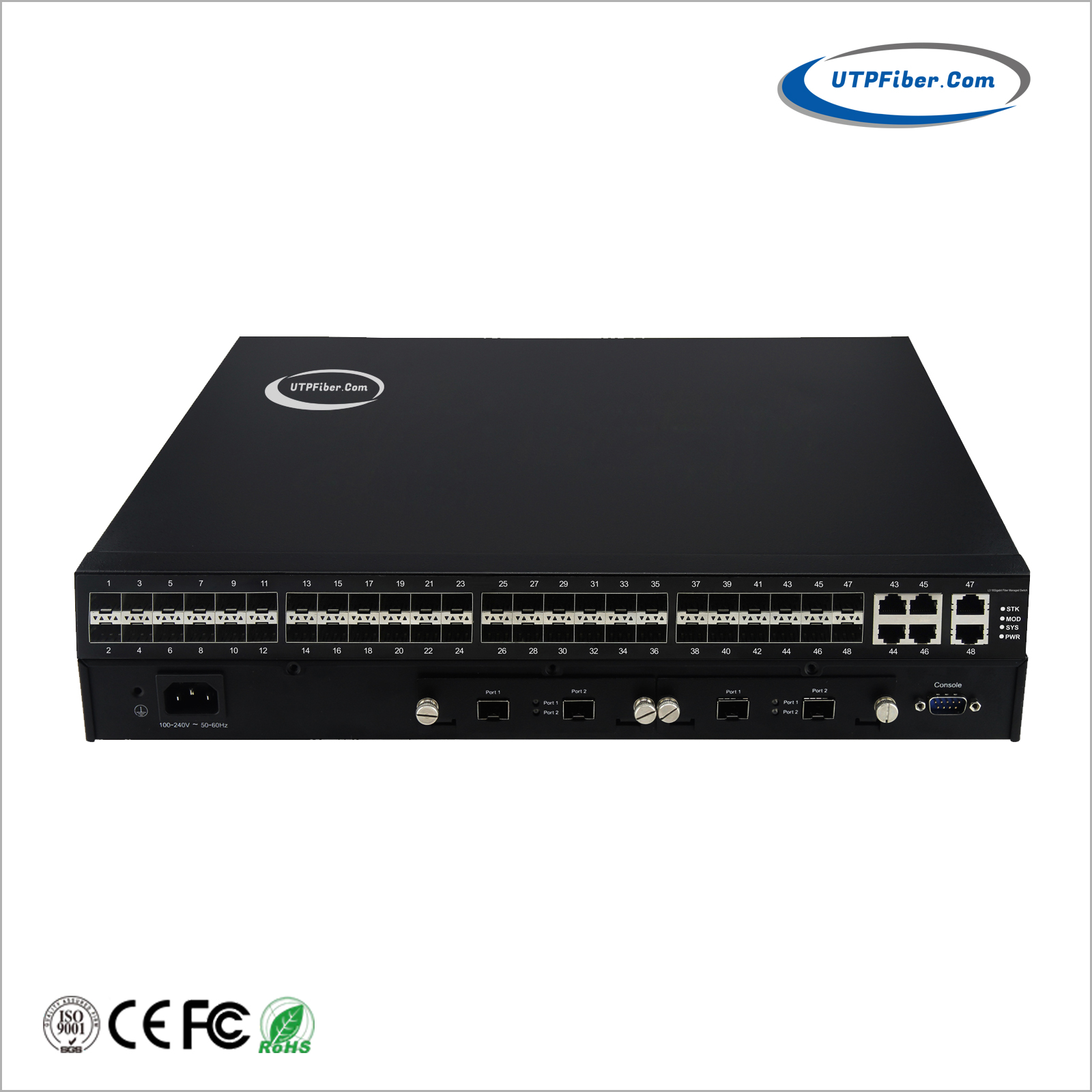L3 Managed 48-Port 1000Base-X SFP + 6-Port Gigabit TP/SFP + 4-Port 10GBase-X SFP+