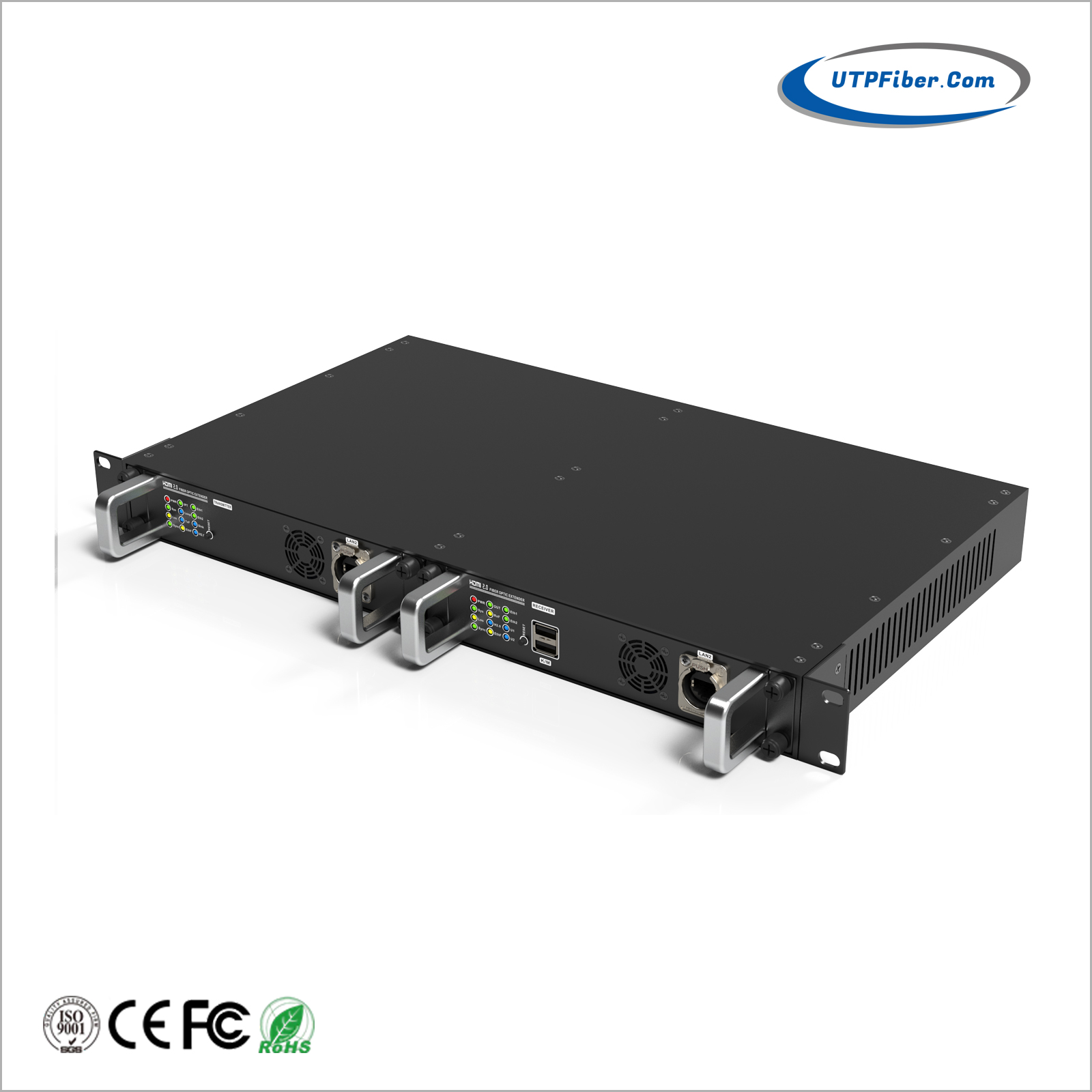 HDMI 2.0 4K 60Hz + 2Ch Gigabit Ethernet + KVM Fiber Optic Extender