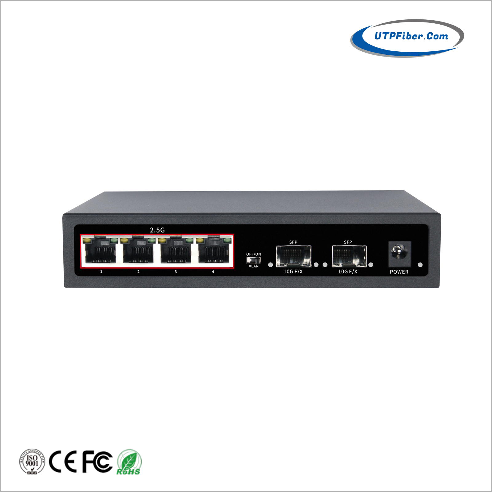 4-Port 2.5GBASE-T + 2-Port 10G Base-X SFP+ Multi-Gigabit Ethernet Switch