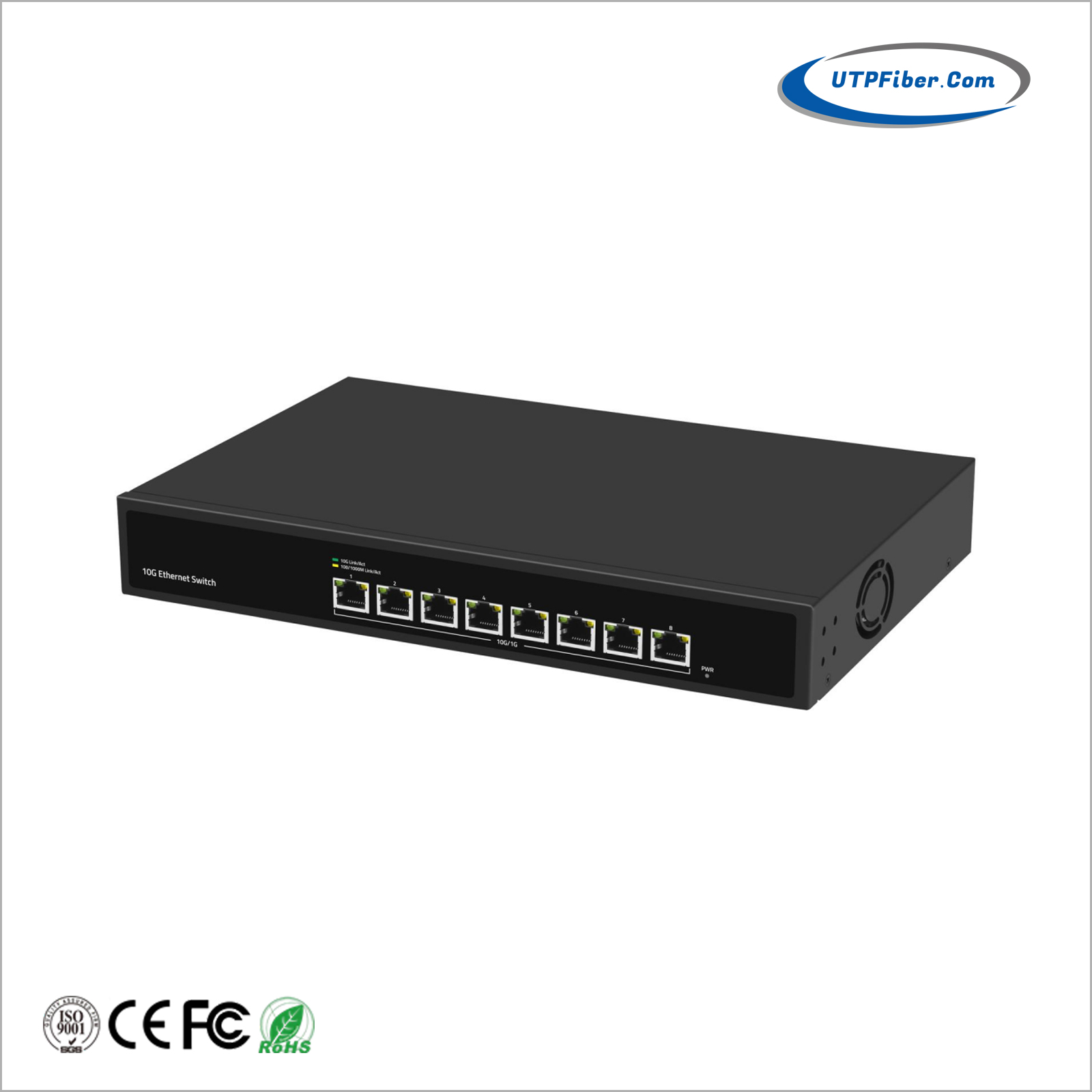 Desktop/Rackmount 8-Port 1G/2.5G/5G/10G Multi-Gigabit Ethernet Switch