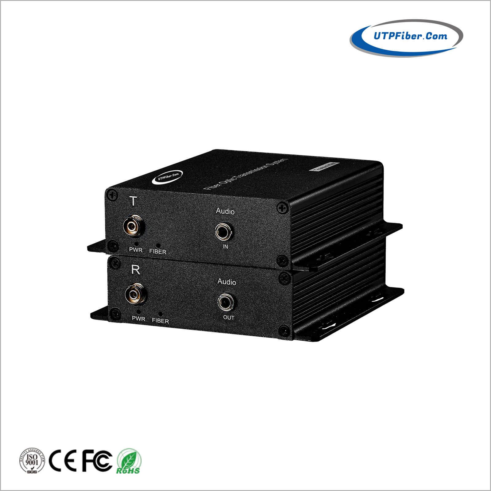 1-Channel 3.5mm Stereo Audio over Fiber Optical Converter