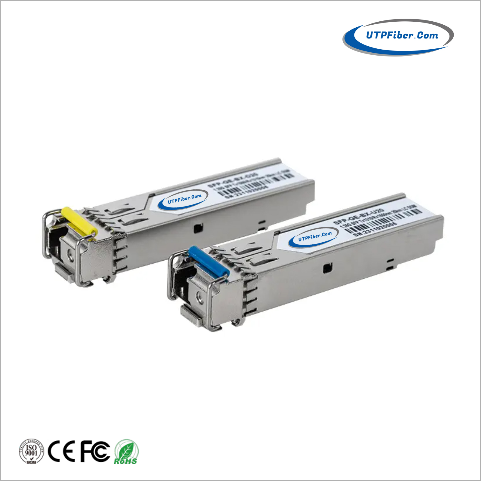 1.25Gbps SFP Bi-Directional Transceiver, 1310nm TX / 1550nm RX Multimode 2km Reach