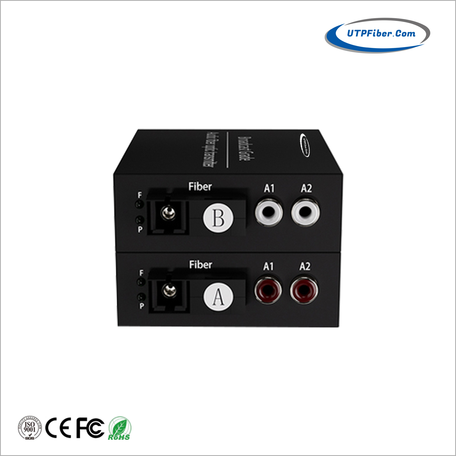 2-Channel RCA Audio over Fiber Optical Converter