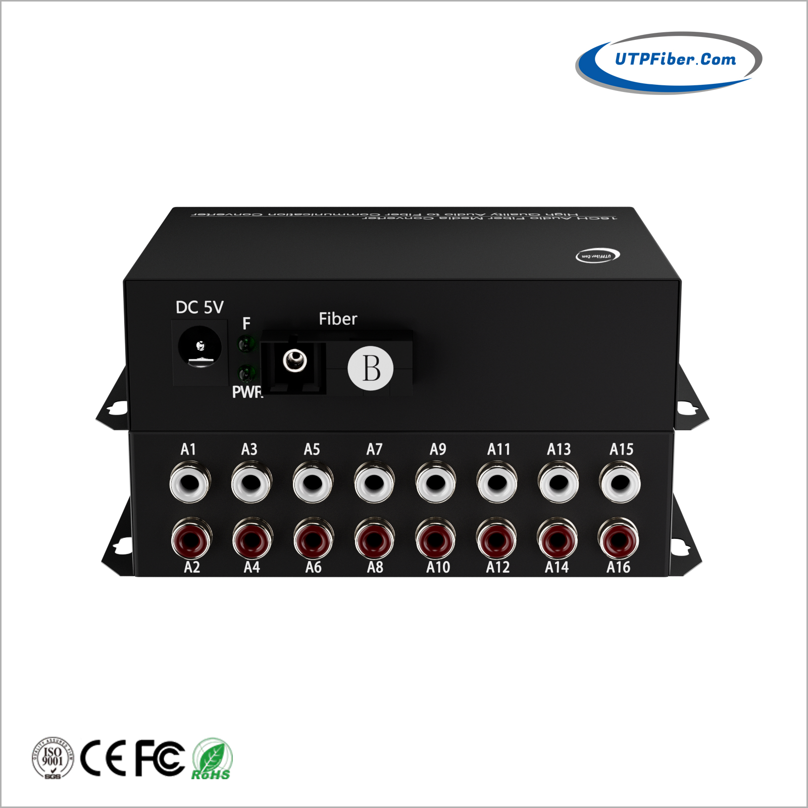 8-Channel Bi-Directional RCA Audio over Fiber Optical Converter