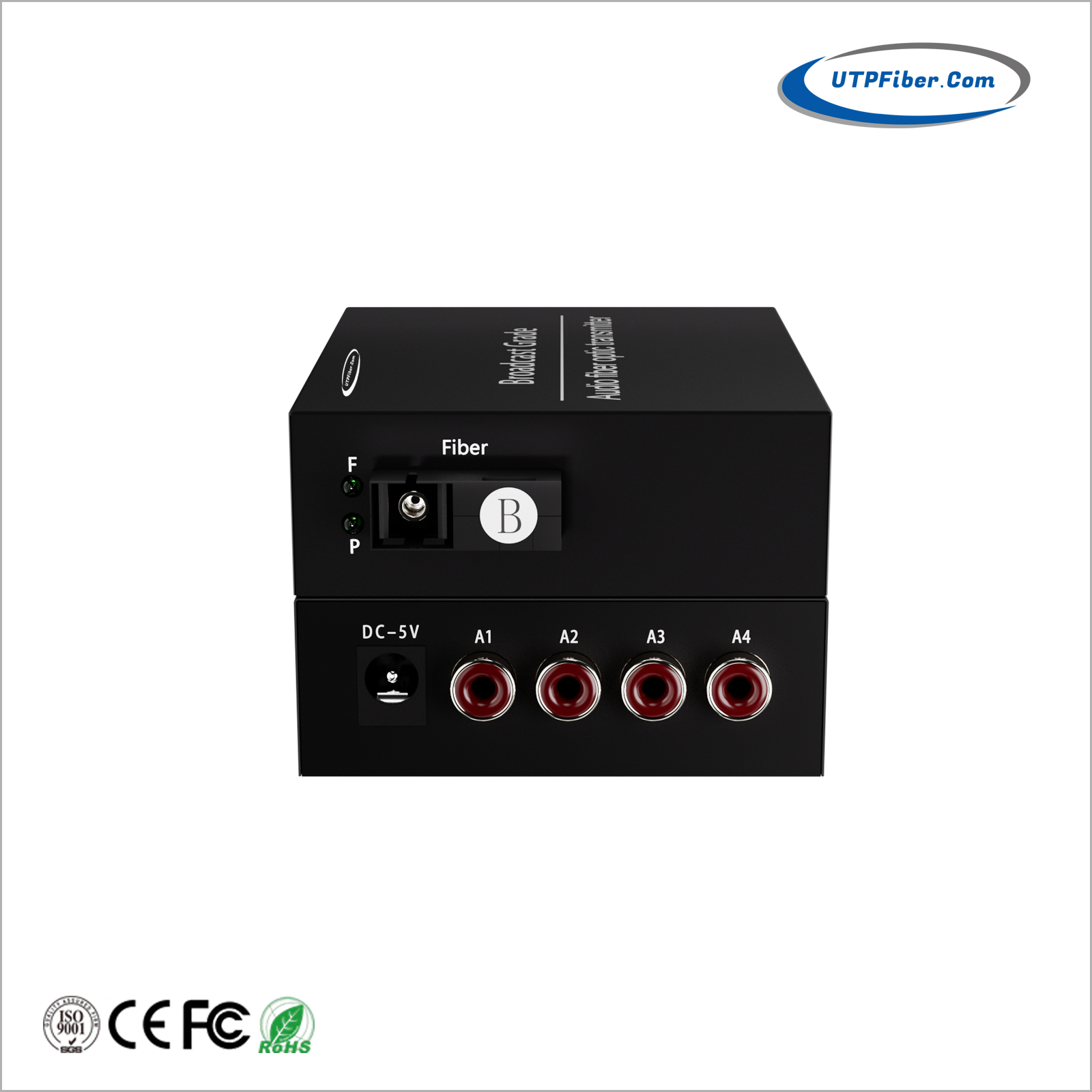 4-Channel RCA Audio over Fiber Optical Converter