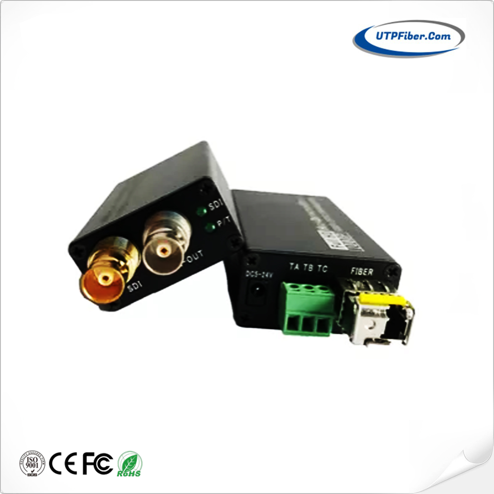 Mini 3G-SDI Fiber Converter with Tally or Reverse RS485