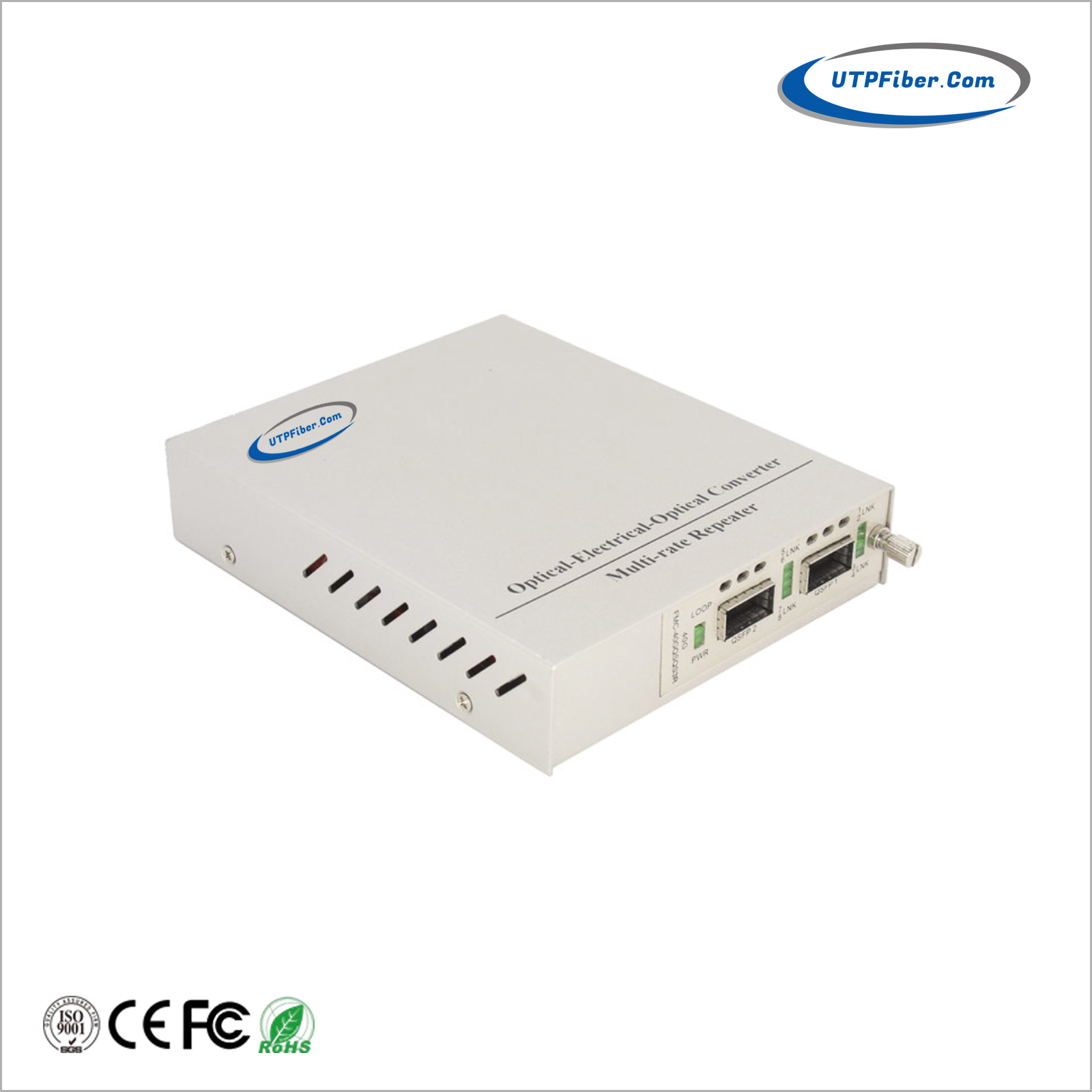 40G QSFP+ to QSFP+ OEO Fiber Converter 3R Repeater