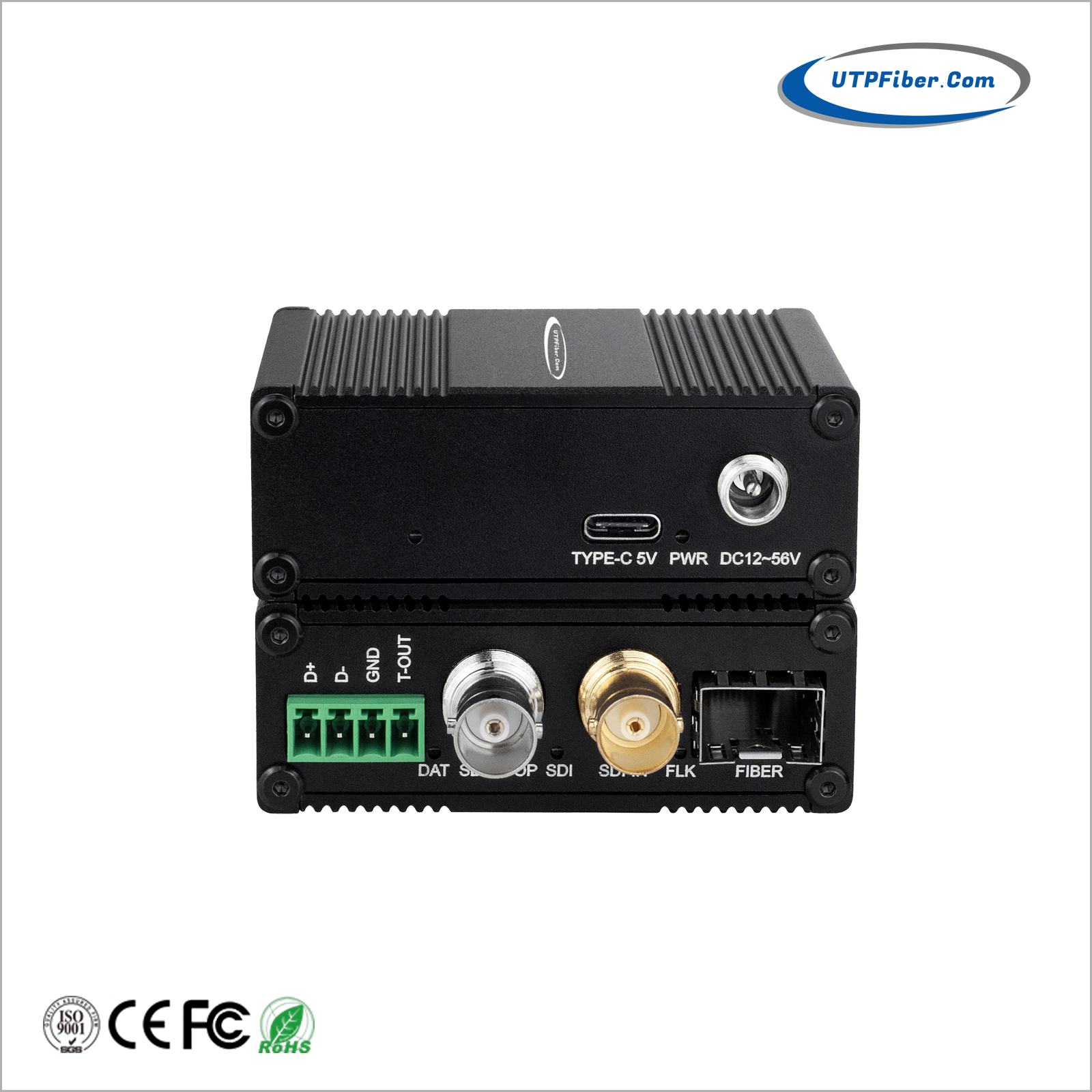 Mini 3G/HD/SD-SDI over 1 Fiber Optic Extender with Tally and RS485