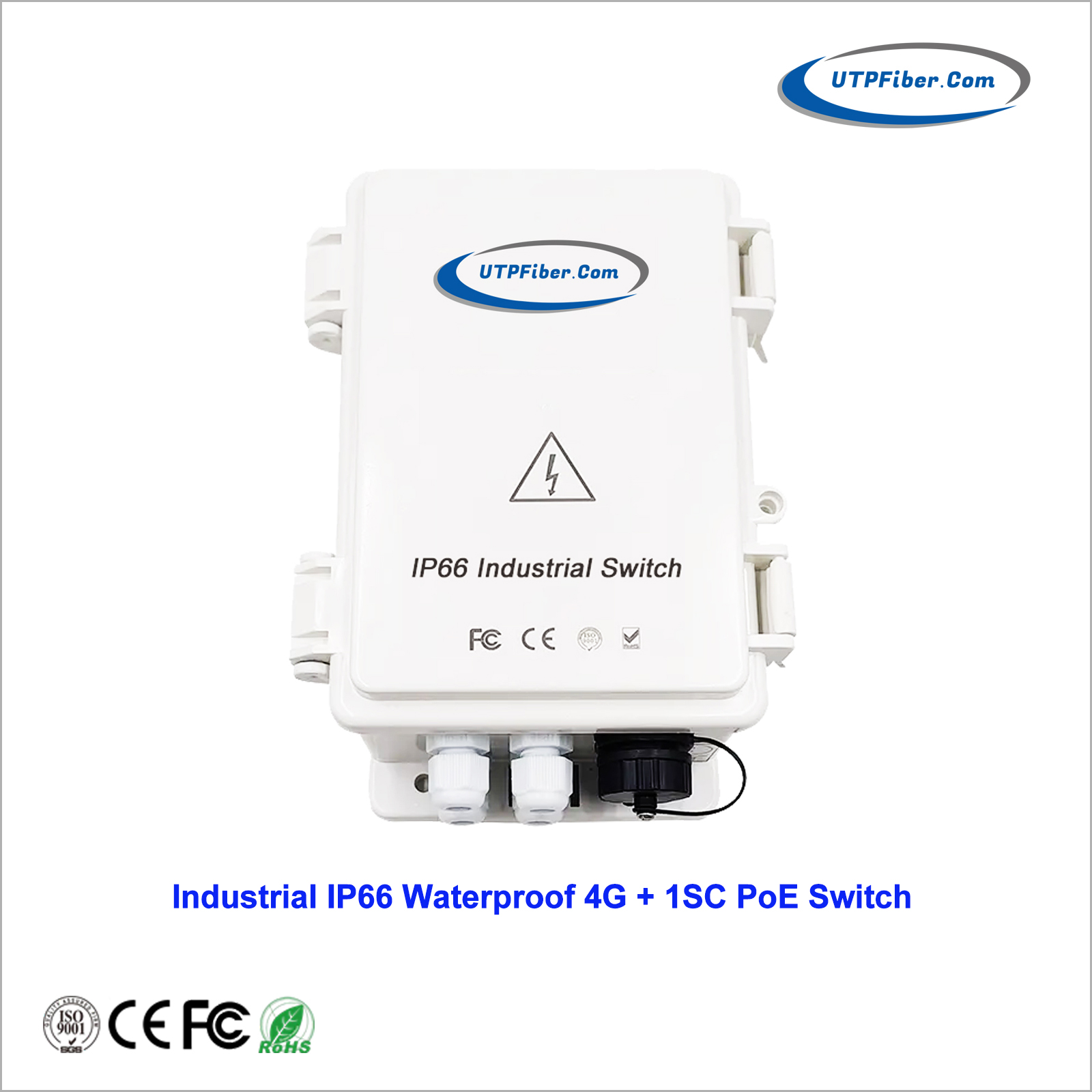 Industrial IP66 Waterproof 4-Port 10/100/1000T 802.3at PoE + 1-Port 1000BASE-X SC Ethernet Switch