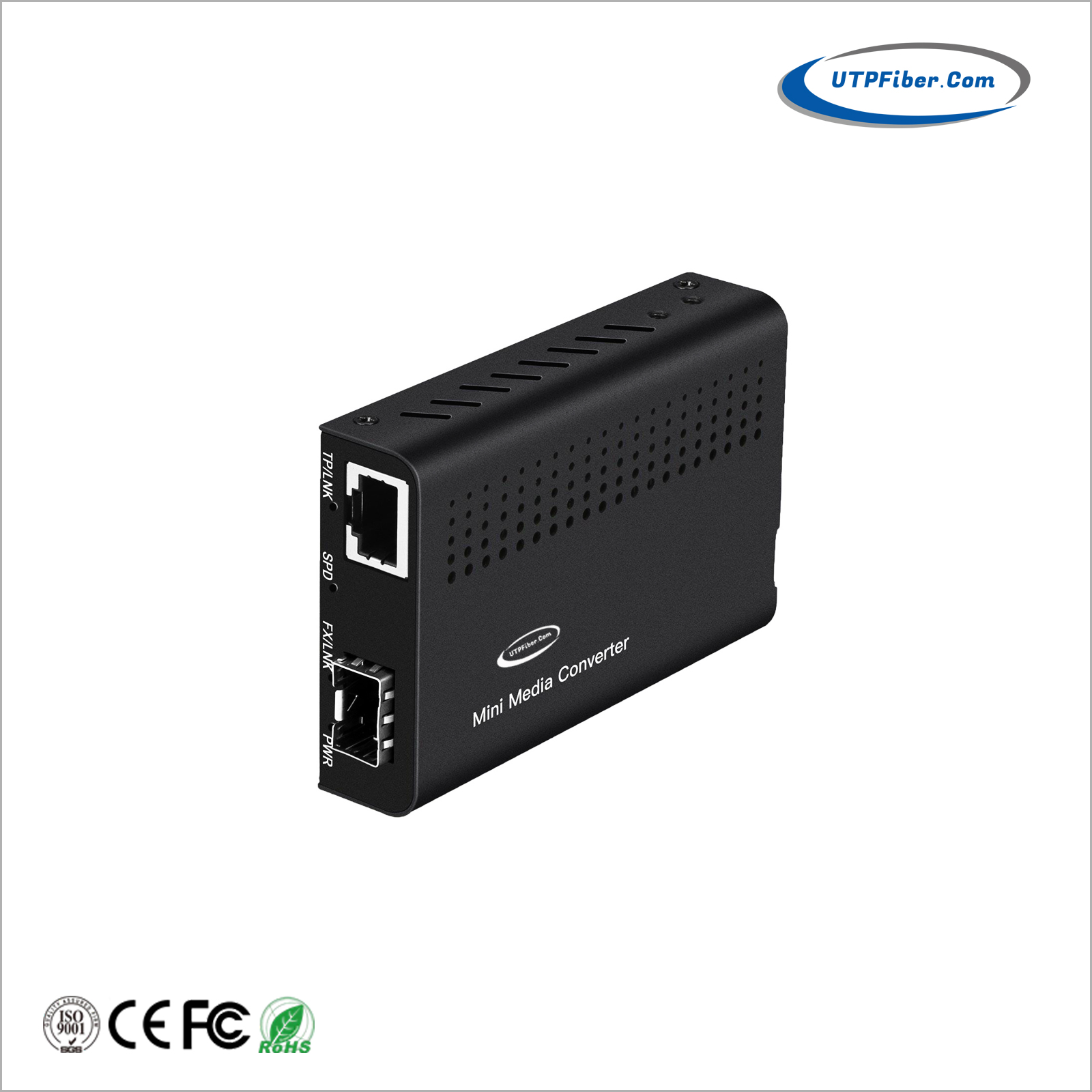 Mini 10/100/1000/10GBase-TX to 10GBase-FX Media Converter