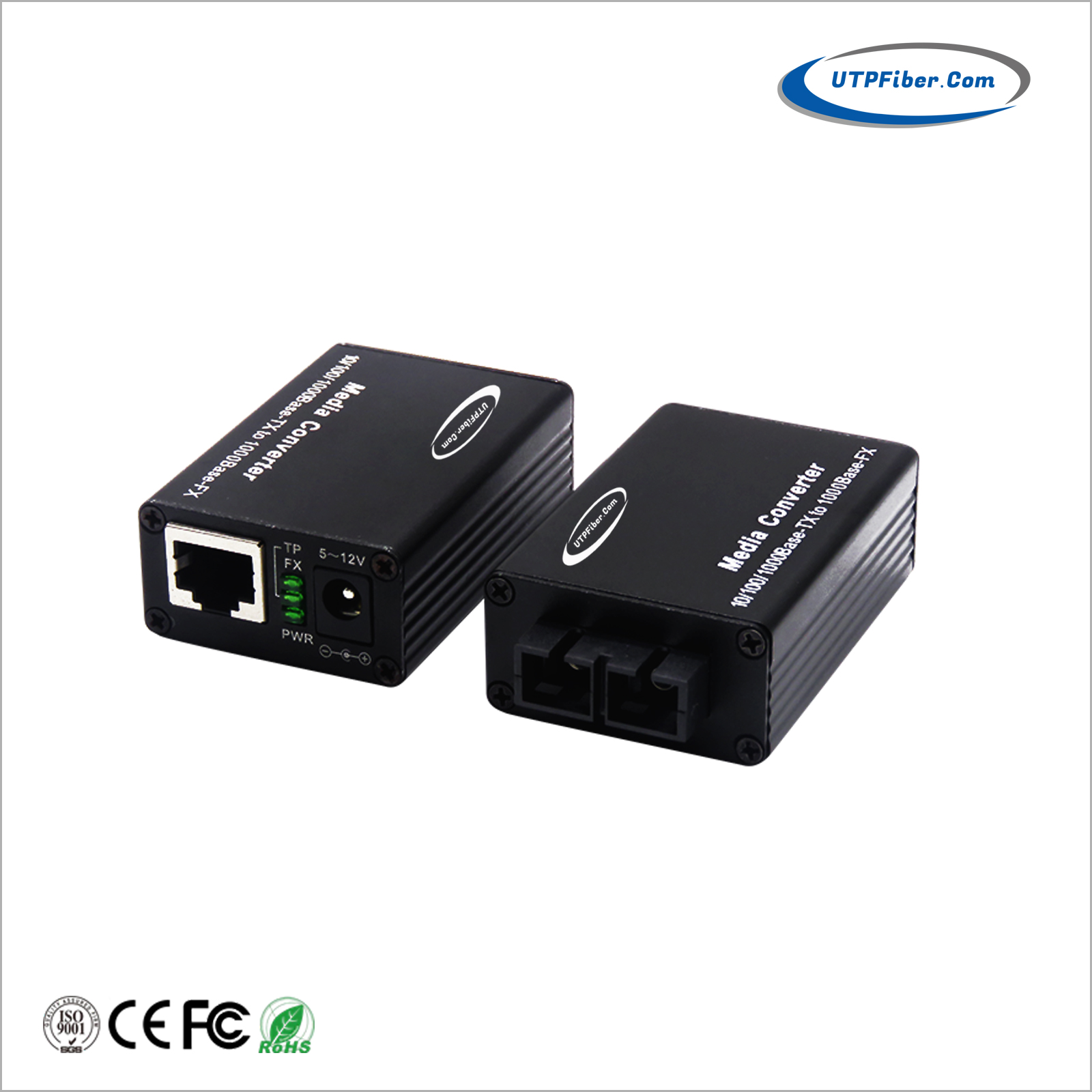 Micro Mini 10/100/1000BASE-T to 1000BASE-SX/LX Gigabit Media Converter