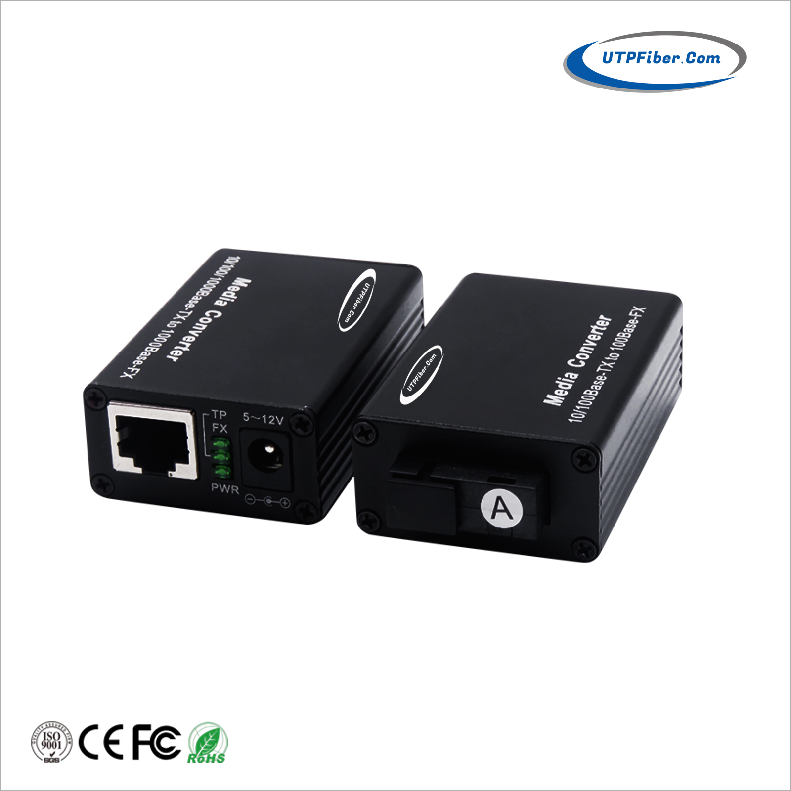 Micro Mini 10/100Base-TX to 100Base-FX Bridge Media Converters