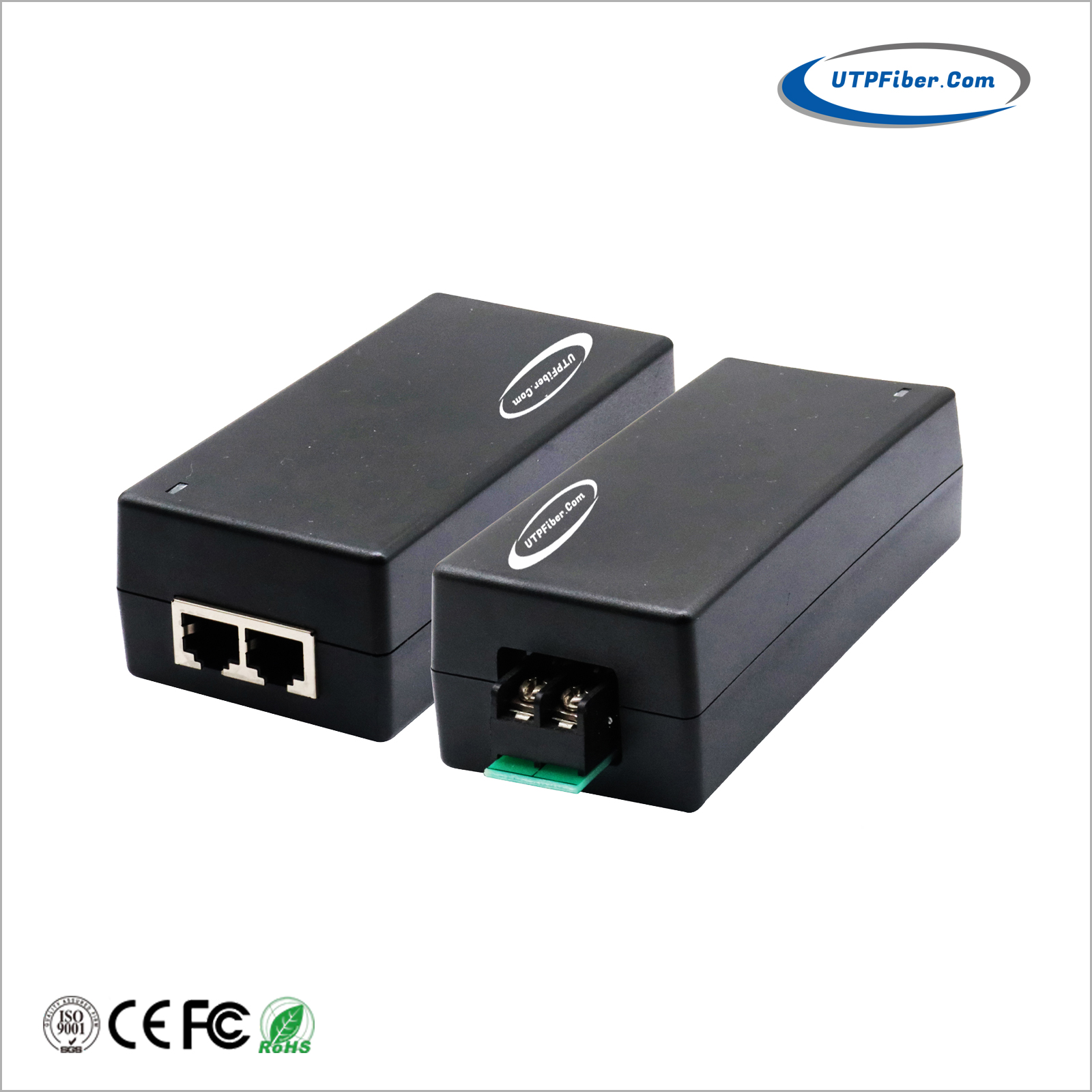 48-57VDC Powered 10/100/1000M IEEE802.3bt 90W PoE Injector