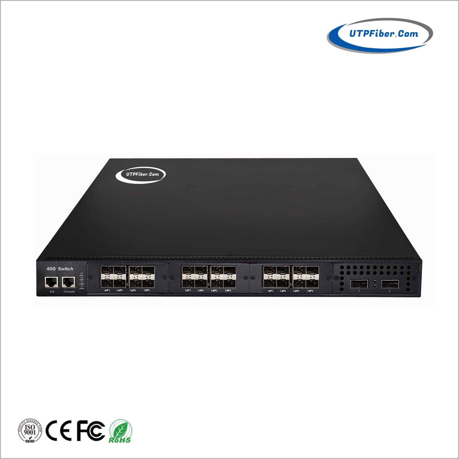 L3 Managed 24-Port 10G SFP+ + 4-Port Gigabit TP/SFP Optical Fiber Switch
