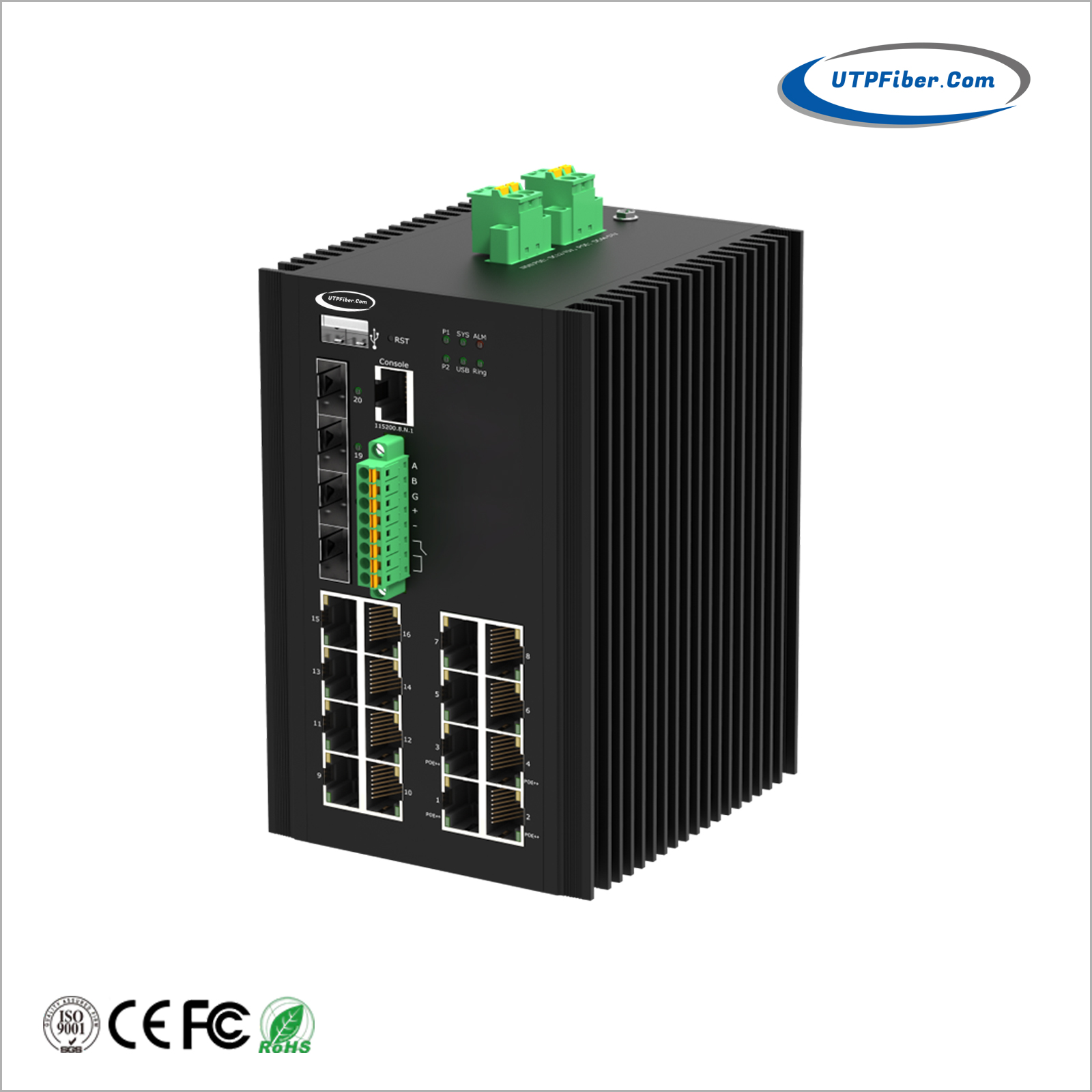 L2+ Industrial 16-Port 10/100/1000T + 4-Port 1G/2.5G SFP Managed Ethernet Switch