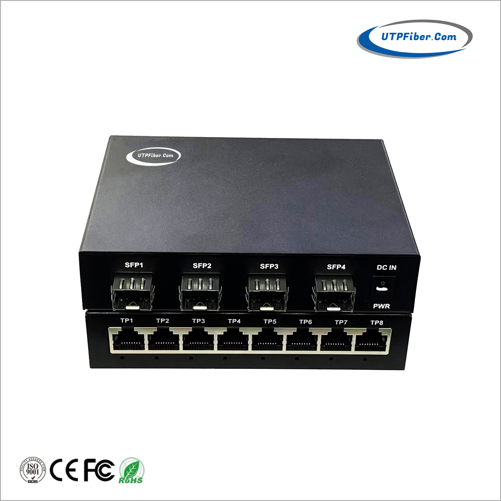 Unmanaged 8-Port 10/100/1000T + 4-Port 1000X SFP Gigabit Ethernet Switch