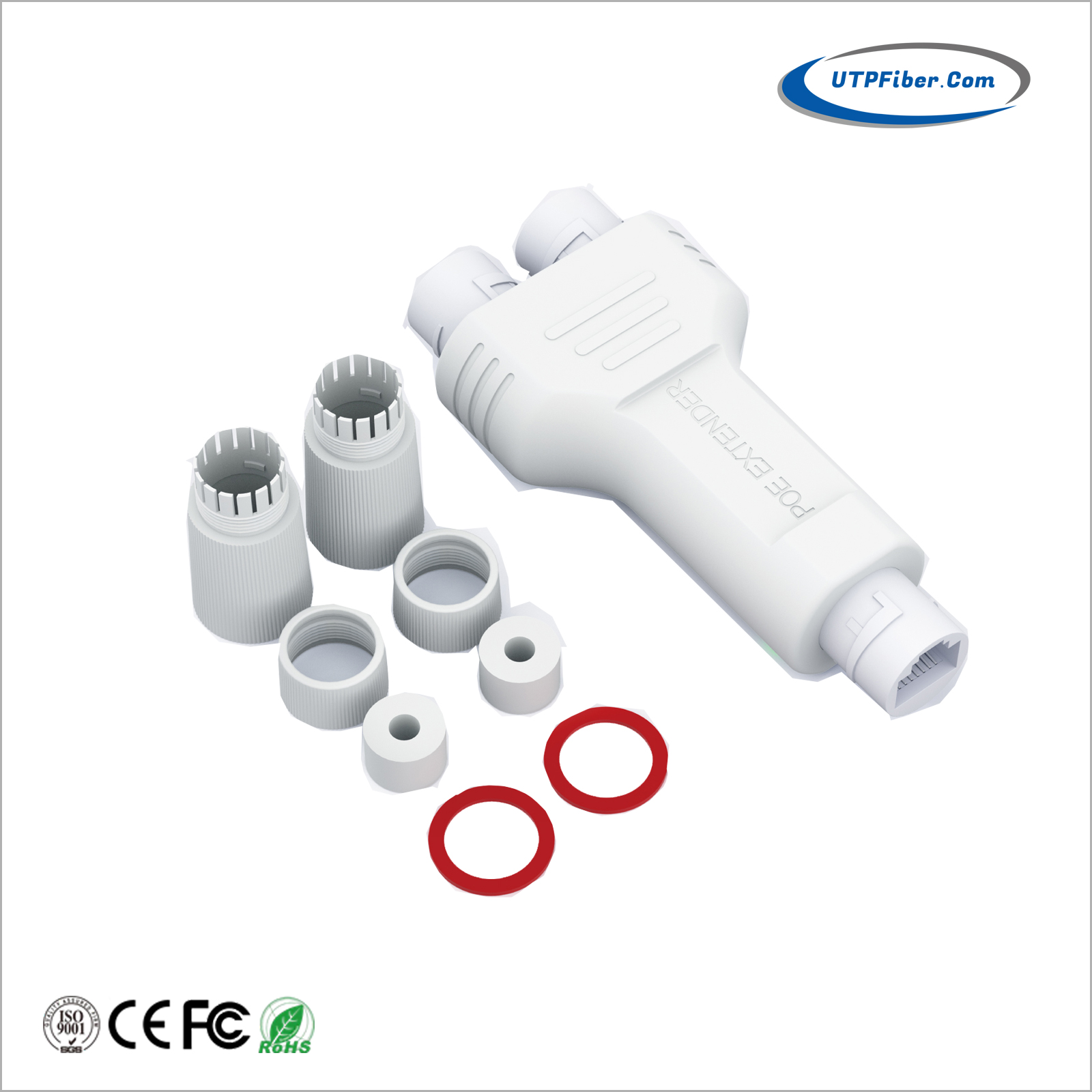 Mini Outdoor IP67 Waterproof 1-Port 802.3at PoE+ to 2-Port 802.3af/at 100Mbps PoE Extender