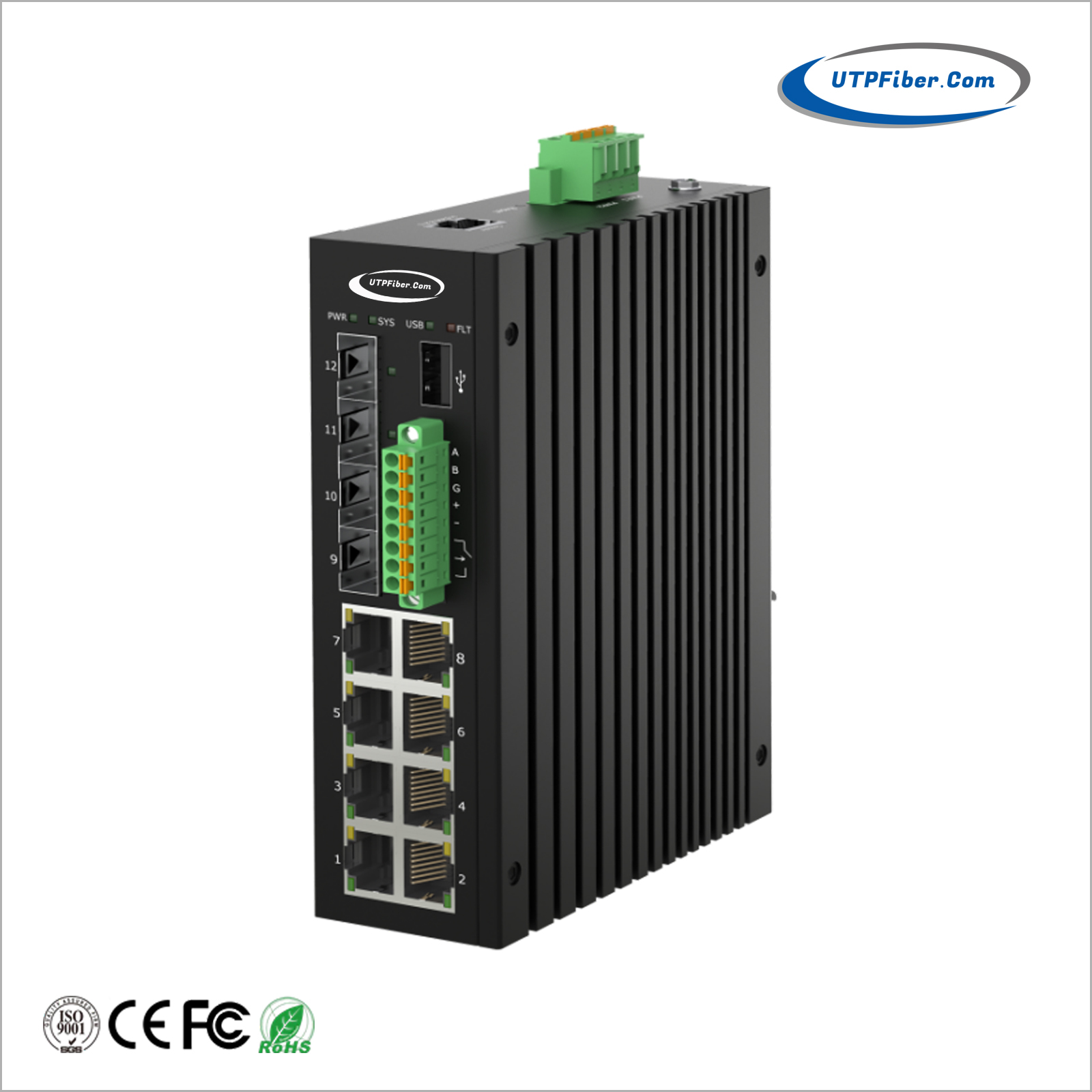 L2+ Industrial 8-Port 10/100/1000T + 4-Port 1G/2.5G SFP Managed Ethernet Switch