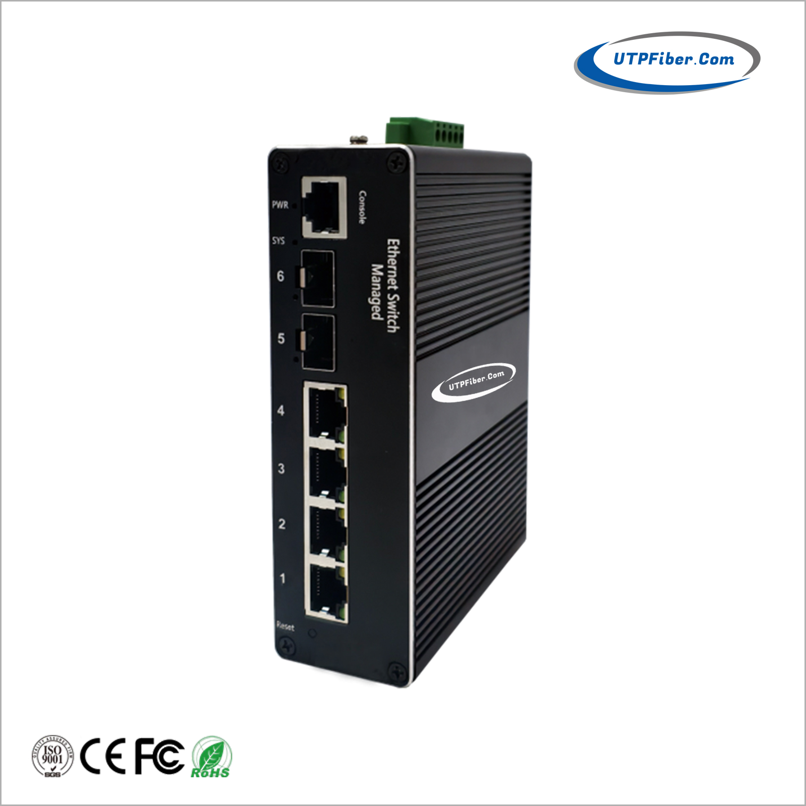 WEB Managed Industrial 4G + 2SFP Ethernet Switch w/ ERPS function