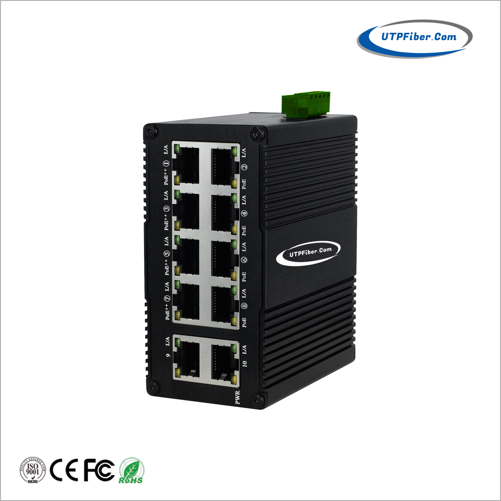 WEB Managed Mini Industrial 10-Port Gigabit PoE-Powered Switch/PoE Extender