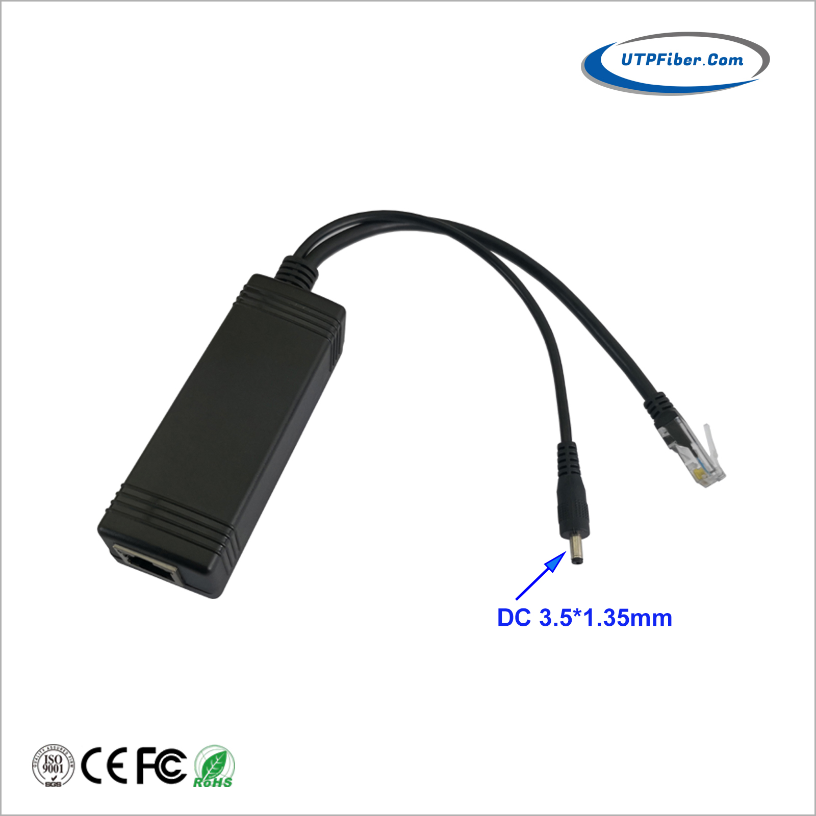 10/100M 9V 2.5A PoE Splitter w/ DC 3.5*1.35mm