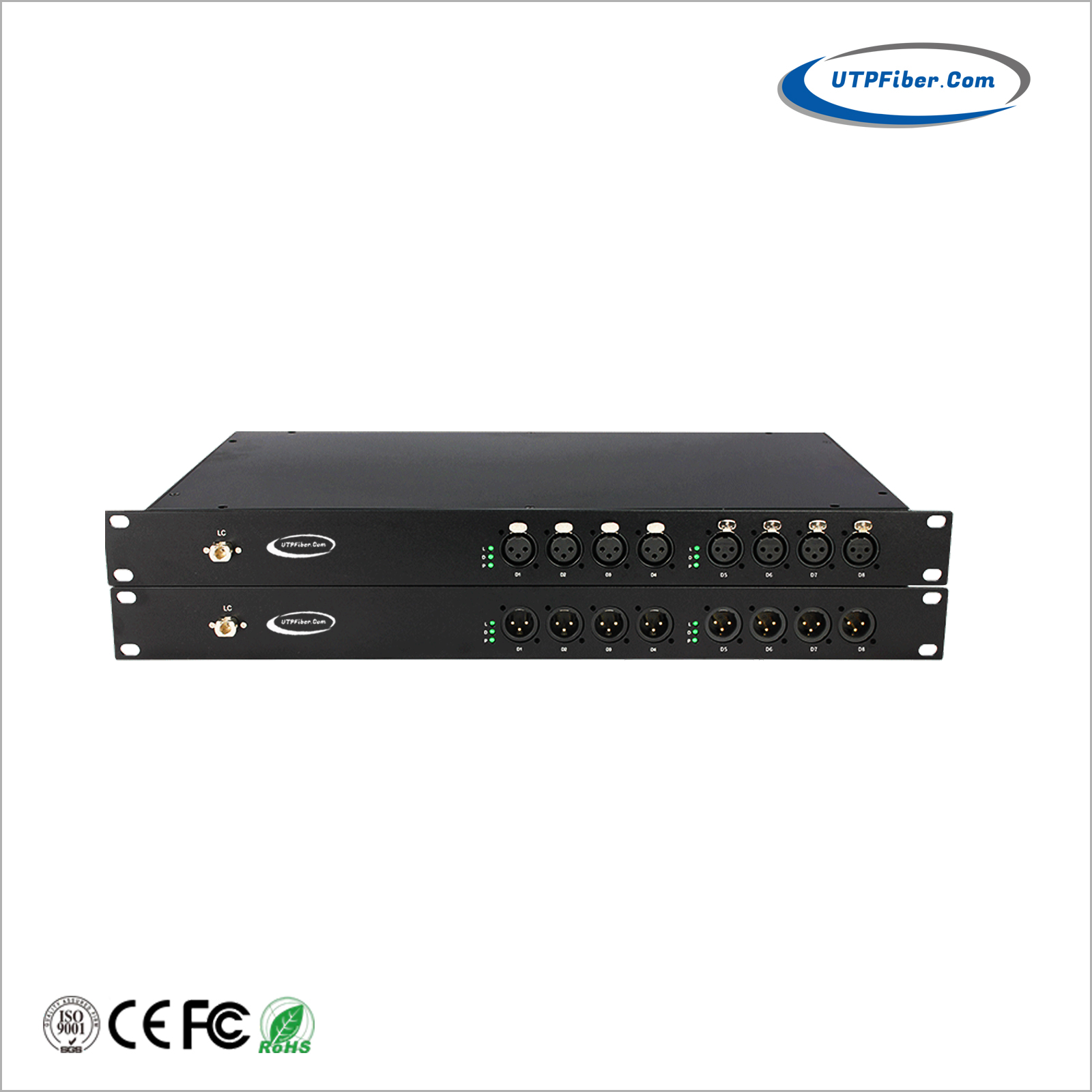 8-Channel DMX512 over Fiber Optic Converter