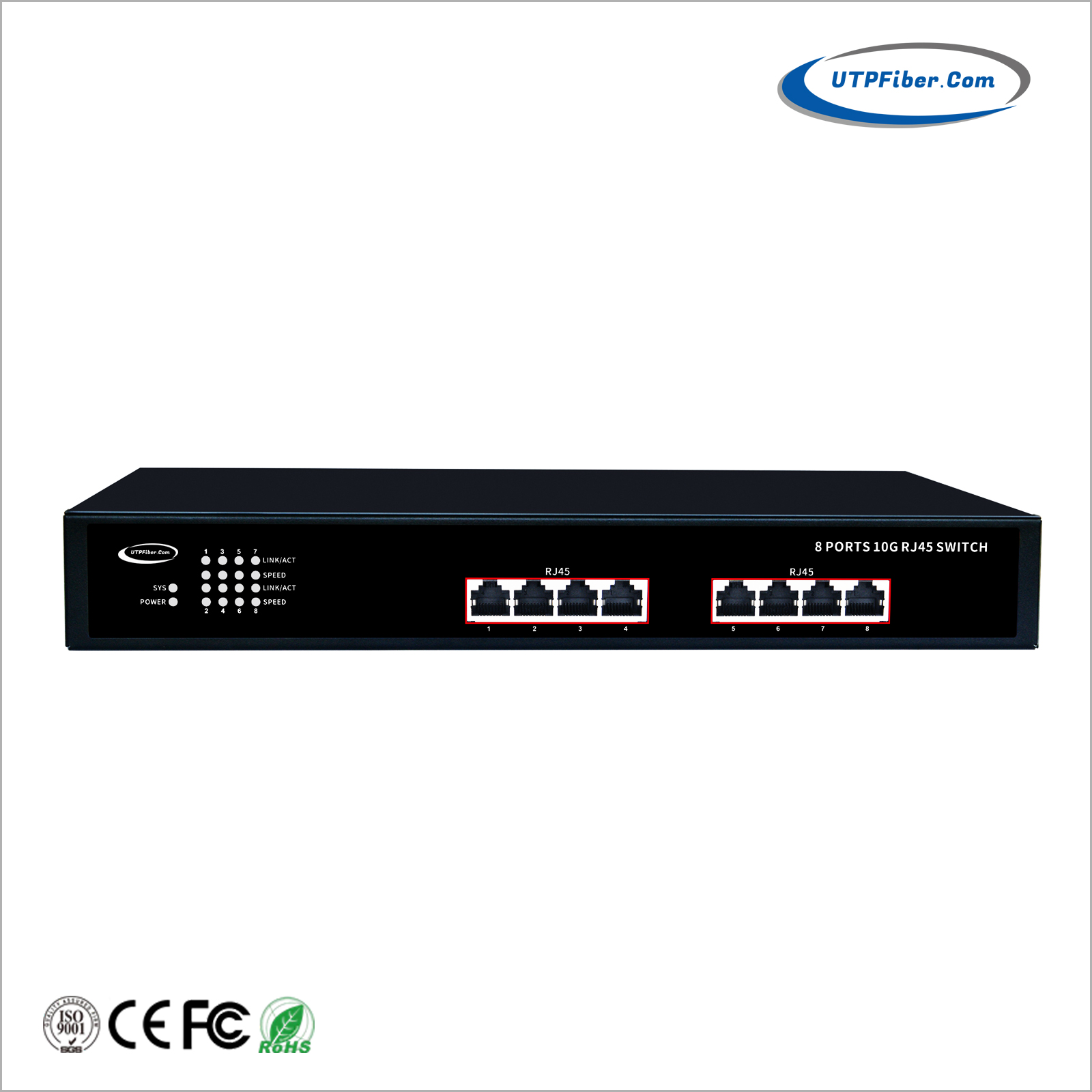 Desktop/Rackmount 8-Port 1G/2.5G/5G/10G Multi-Gigabit Ethernet Switch