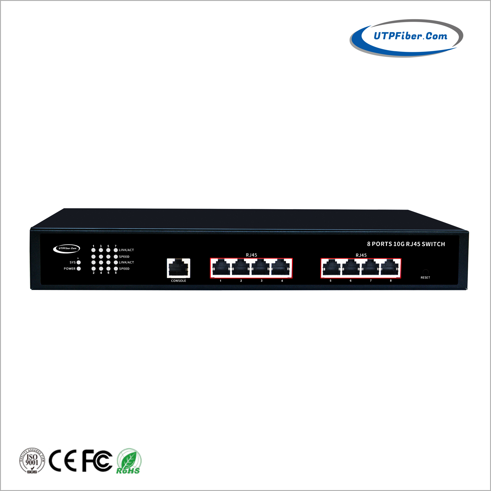 L3 Managed 8-Port 1G/2.5G/5G/10G Multi-Gigabit Ethernet Switch